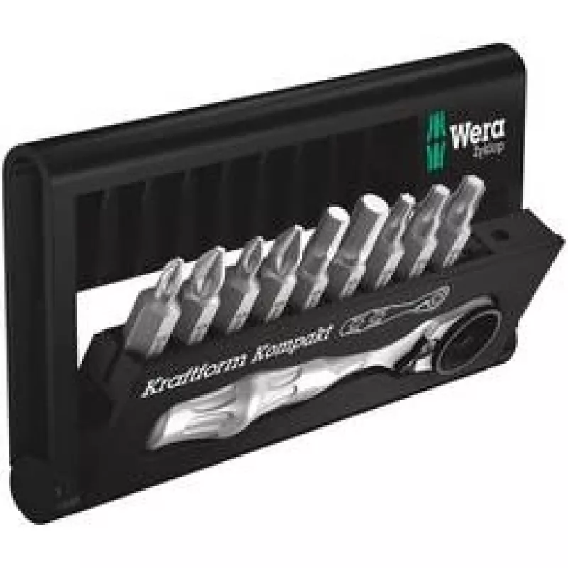 Wera 05057418001 Bit-Check 10 Zyklop Mini BiTorsion 1 Bit-Set, 10-teilig, Kreuzschlitz Phillips, Pozidriv