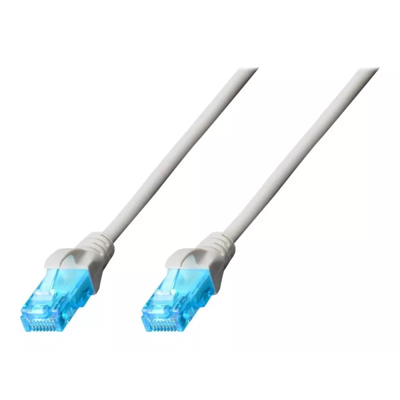 DIGITUS - Patch-Kabel - RJ-45 (M) zu RJ-45 (M) - 25 M - UTP - CAT 5e - Geschirmt, Snagless - Grau