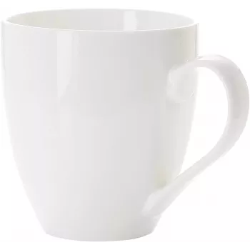 Ritzenhoff & Breker Gusto Jumbo Kaffeebecher, 0,6L, Weißes Porzellan, Spülmaschinenfest, 110mm - 6er-Pack (088762)