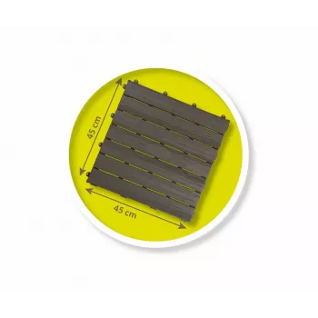 Smoby Boden für ein Gartenhaus Life - Anthrazitgrau, 10 Platten, 2,5 m²