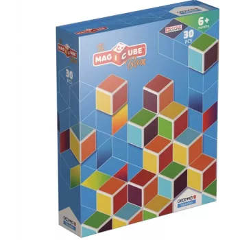 Geomag MagiCube GM120 Magnetbausteine, 30 Stück, mehrfarbig, quadratisch, für Kinder ab 1,5 Jahren