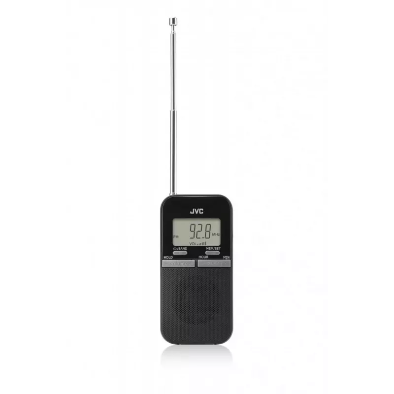 JVC RAE411B Tragbares AM/FM-Radio mit Analogtuner, Schwarz