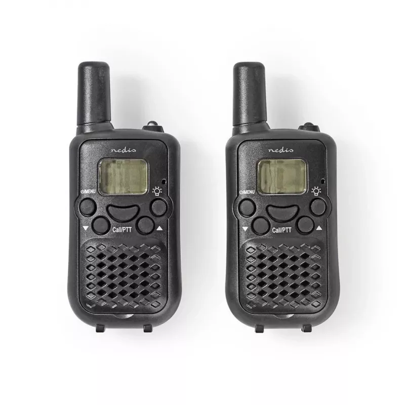 Nedis Walkie-Talkie-Set WLTK0500BK 5 km Reichweite 8 Kanäle PMR446