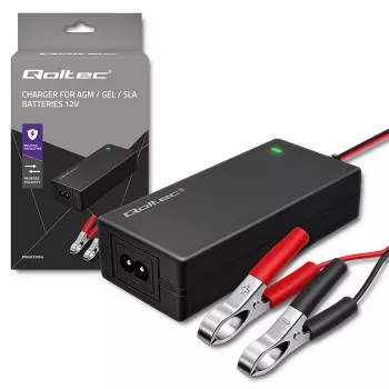 Qoltec Automatic Battery Charger AGM GEL STD 12V 4A 48W LED Cable 1,8m