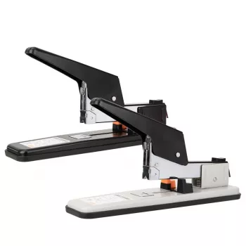 DELI E0392 Heavy Duty Heftgerät, 60 Blatt Kapazität, Schwarz/Silber