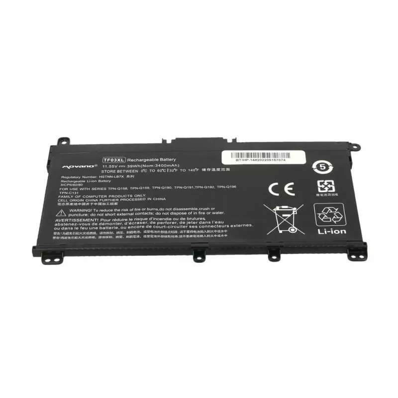 MOVANO Akku TF03XL für HP Pavilion 14-BF 14-BP 15-CD - 3400 mAh (39 Wh)