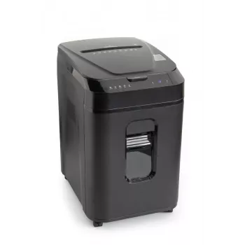 WALLNER Aktenvernichter AF160 C2 Cross-Cut, 160 Blatt automatischer Einzug, P-4 Sicherheitsstufe, 26 L Behälter, Schwarz