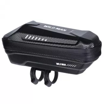 WILDMAN XS5 Frame Bag Schwarz – Fahrrad-Oberrohr-Tasche für Smartphone