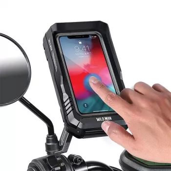 WILDMAN FK3 Fahrrad-Rahmentasche mit Handyhalter, Schwarz