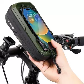 WILDMAN Fahrrad-Rahmentasche GX330 mit Handyhalterung, Grün