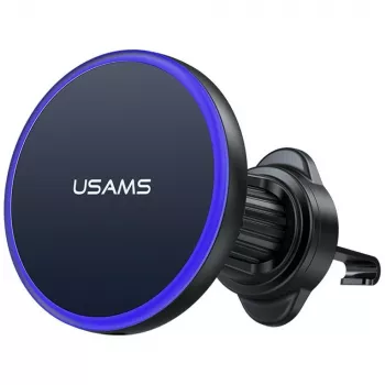 USAMS Magnetischer Lüftungsdüsen-Halter für Smartphones, 360° Rotation, Schwarz