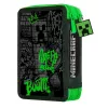 KIDS Minecraft Fold-Out Pencil Case for School, Expandable Organizer, Multi-Colour