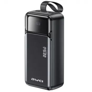 AWEI PA-105 Power Bank 40000mAh 22.5W PD QC 3.0 USB-C Schwarz
