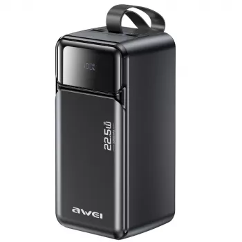 AWEI PA-106 Power Bank 50000mAh 22.5W PD 3xUSB-C Schwarz