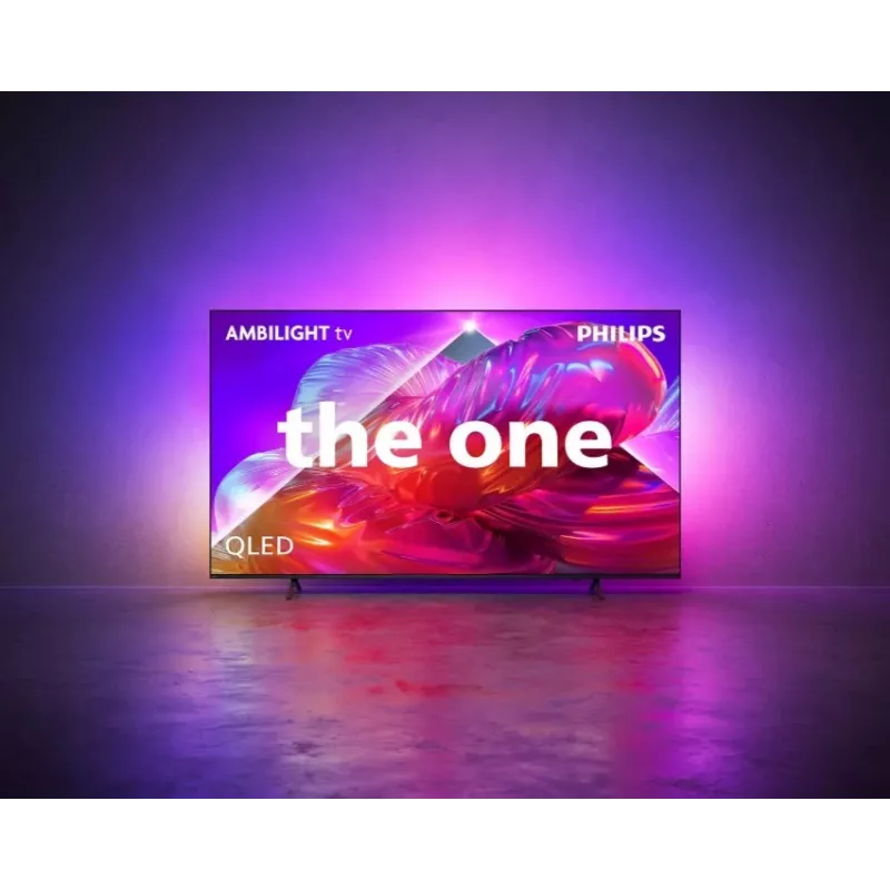 Philips 75PQS9001/12 75-Zoll QLED 4K Ultra HD Google TV mit 3-seitigem Ambilight, MiniLED, 120Hz, Dolby Vision & Atmos, VRR, ALLM, FreeSync Premium, G-Sync-kompatibel, 4x HDMI 2.1, 2x USB, Wi-Fi, Bluetooth 5.0, DVB-T/T2/C/S/S2, Grau