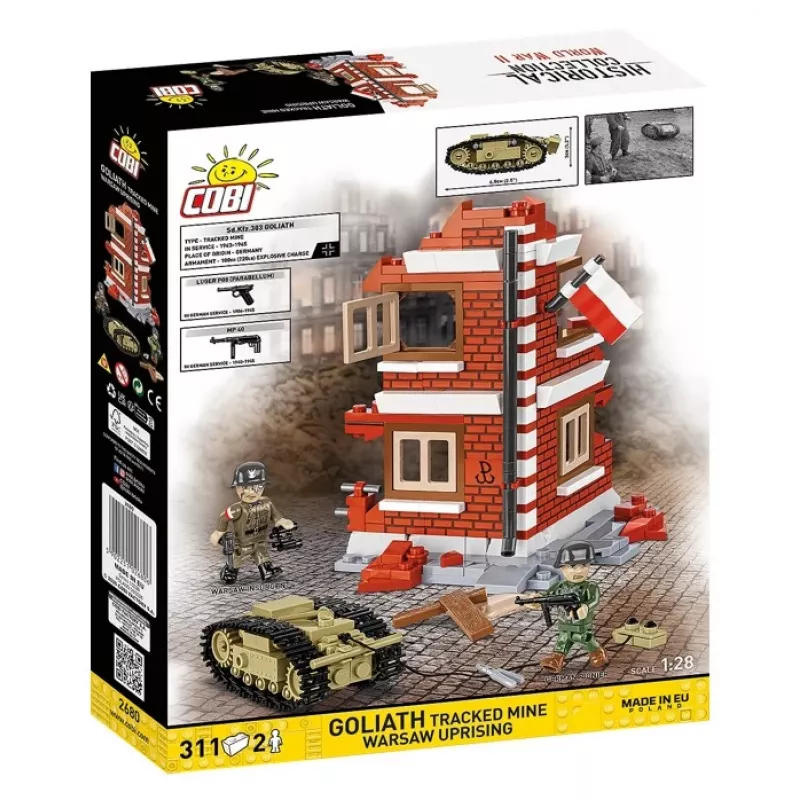 COBI Historical Collection Goliath Raupenmine Warschauer Aufstand, Maßstab 1:28, 311 Teile