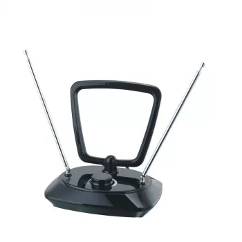 Philips SDV5200/12 Innenantenne für TV mit 5G-Filter, DVB-T/T2, 1,85 m Koaxialkabel, Schwarz