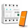 Qoltec 50976 Dreiphasiges smartes Wi-Fi-Relais 63A, DIN-Schiene, 3P+N, Timer, Tuya