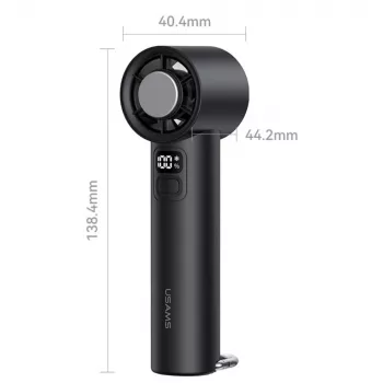 USAMS Ice-Cooling Handventilator 2000mAh, schwarz