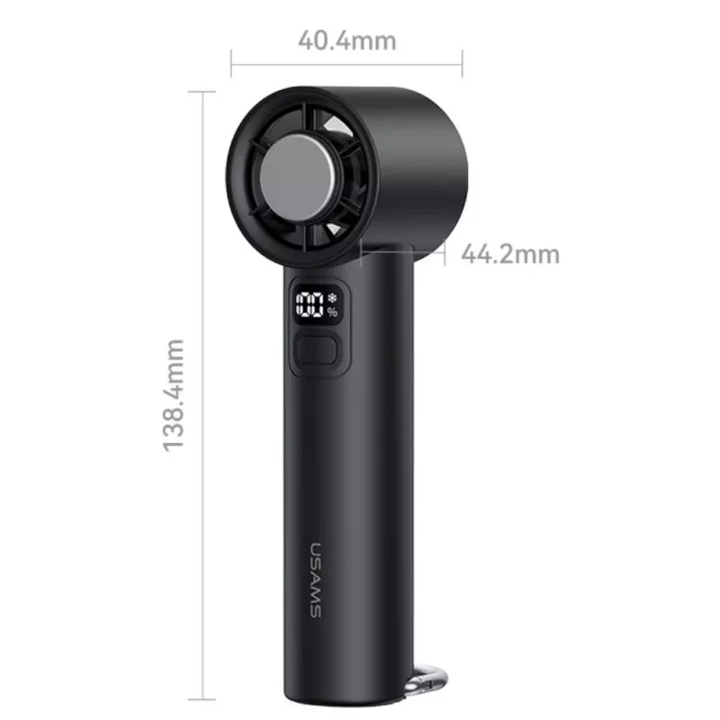 USAMS Ice-Cooling Handventilator 2000mAh, schwarz