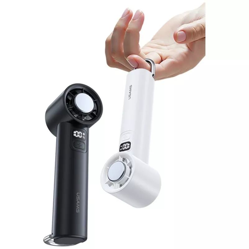USAMS Ice-Cooling Handventilator 2000mAh, schwarz