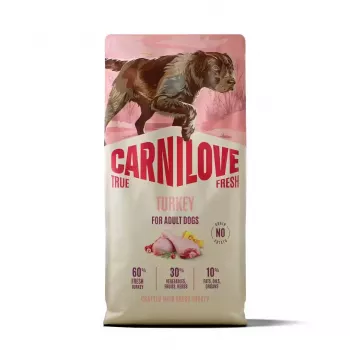 CARNILOVE TRUE FRESH Hundetrockenfutter Truthahn für erwachsene Hunde aller Rassen 12 kg