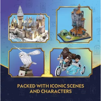 CubicFun 3D-Puzzle Harry Potter Schloss Hogwarts im Schnee mit LED