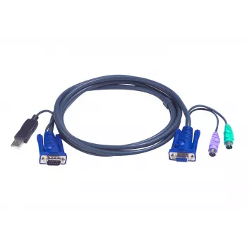 ATEN Intelligent KVM-Kabel 2L-5502UP - Tastatur, Video, Maus (KVM) Kombinationskabel