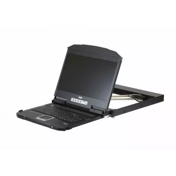 ATEN CL3800NW 18,5 Zoll Dual-Rail-LCD-KVM-Konsole - DVI, USB, 1U Rack-Montage, Full HD