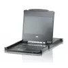 ATEN CL6708MW 8-Port DVI LCD KVM-Switch, 17,3 Zoll Full HD, 1U, mit italienischer Tastatur, Schwarz