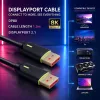 QOLTEC DisplayPort-Kabel M/M v2.1 80G 1,5m Schwarz