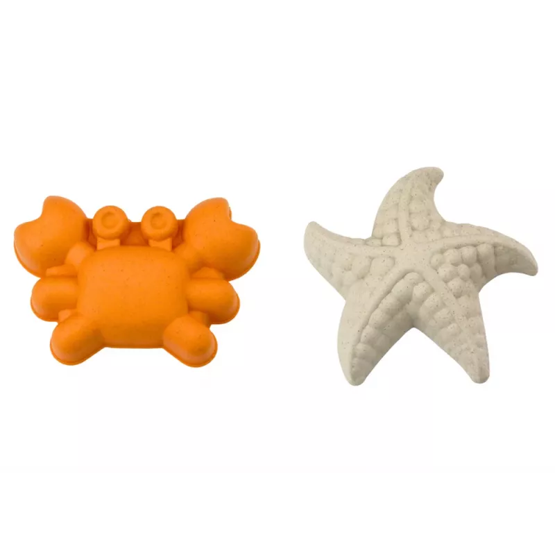 LEAN TOYS Sandspielzeug-Set - Eimer, Mühle, Sieb, 3 Pastellformen (6 Teile)