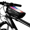 WILDMAN Bike Holder Case M E2 1L Schwarz - Lenkertasche für Smartphone, spritzwassergeschützt, Touchscreen-kompatibel, 1L Stauraum