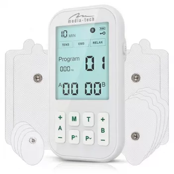 MEDIA-TECH TENS/EMS Massager MT6543 | Dual-Kanal Schmerzlinderung & Muskelstimulator
