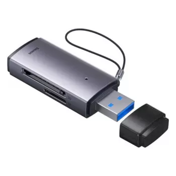 Baseus USB 3.0 2-in-1 SD- & microSD-Kartenleser – Grau