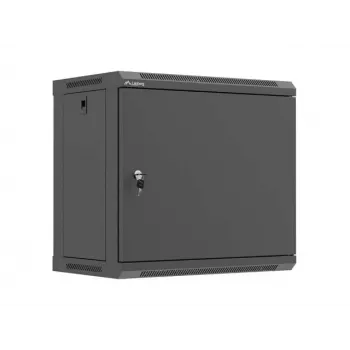 LANBERG WF03-5309-00B Wandmontage-Rack-Gehäuse 19 inch 9U 540x350 Schwarz mit massiver Metalltür (Flat Pack)