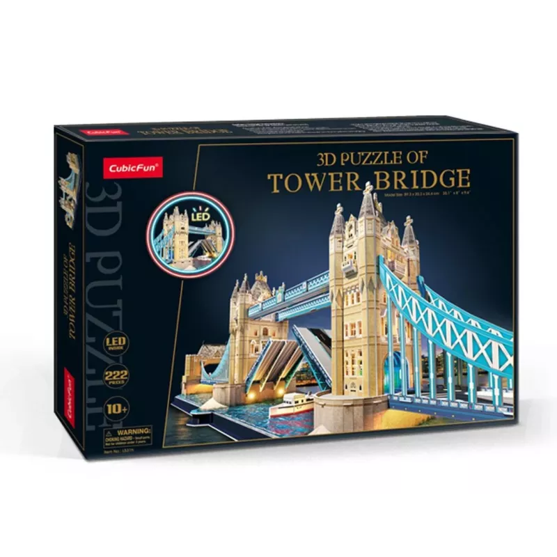 Cubic Fun 3D-Puzzle Tower Bridge mit LED