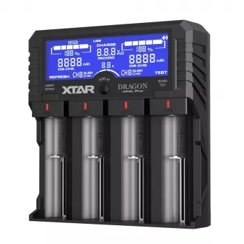 XTAR VP4L Plus Li-ion/Ni-MH/Ni-Cd 18650 Akkuladegerät