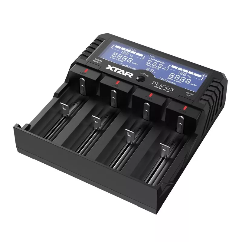 XTAR VP4L Plus Li-ion/Ni-MH/Ni-Cd 18650 Akkuladegerät