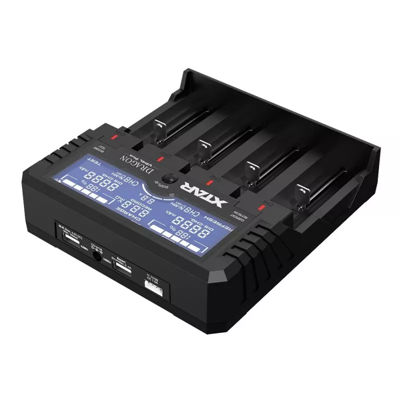 XTAR VP4L Plus Li-ion/Ni-MH/Ni-Cd 18650 Akkuladegerät