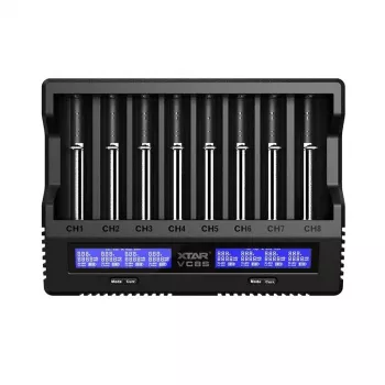 XTAR VC8S USB-C SET Akkuladegerät, 3,7V/1,2V