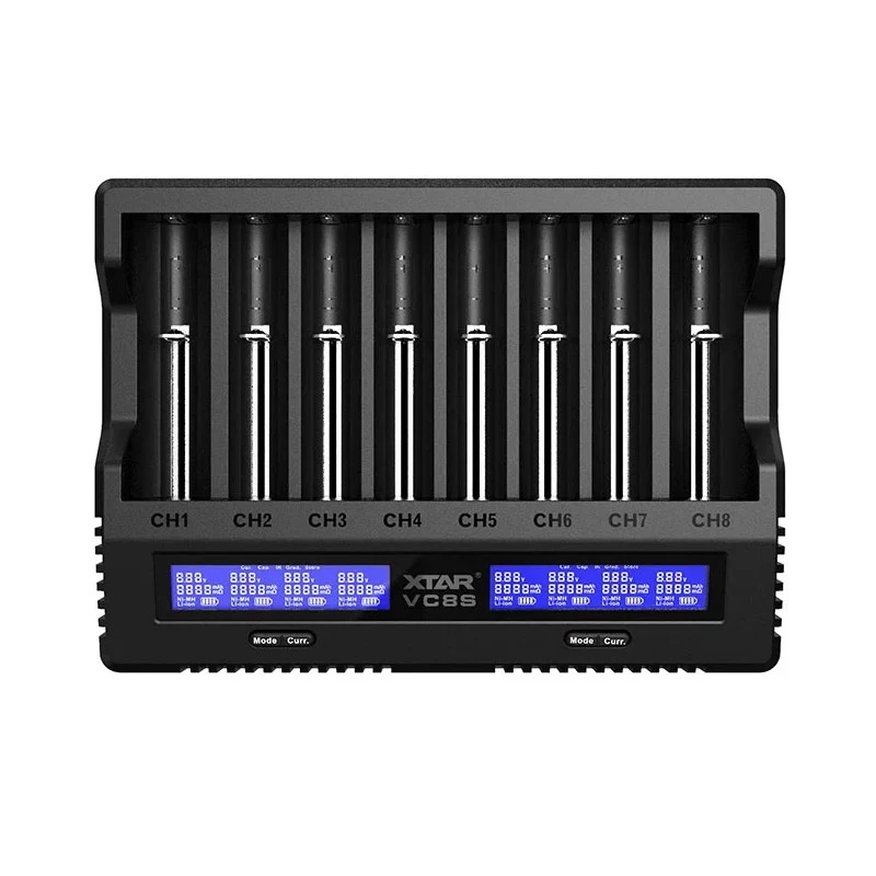 XTAR VC8S USB-C SET Akkuladegerät, 3,7V/1,2V