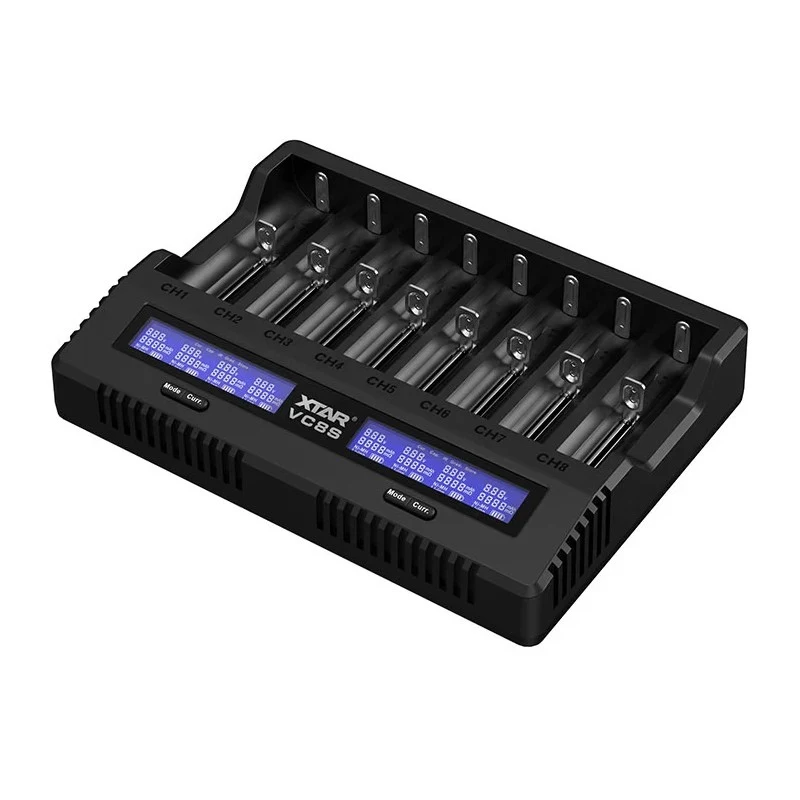 XTAR VC8S USB-C SET Akkuladegerät, 3,7V/1,2V