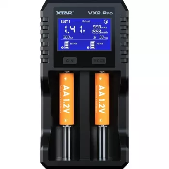 XTAR VX2 PRO SET Akkuladegerät, 3,7V/1,5V/1,2V