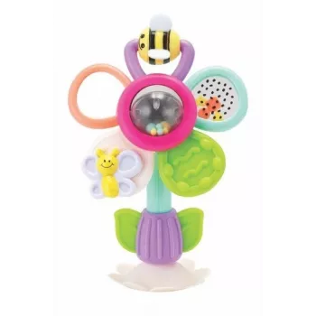 B-KIDS Infantino Drehblume mit Saugnapf – Mehrfarbiges Sinnespielzeug für Babys ab 6 Monaten