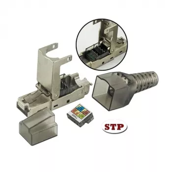 Techly 101911 RJ45 Cat6a 10G werkzeugloser Modularstecker, STP