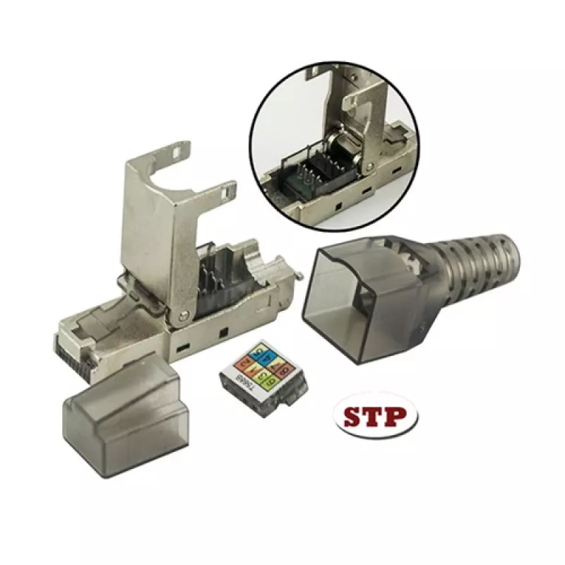 Techly 101911 RJ45 Cat6a 10G werkzeugloser Modularstecker, STP