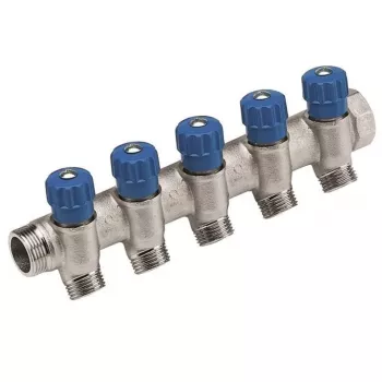 Caleffi 5R Series Thermostatisches Mischventil 3/4 inch NPT Eingang x 1/2 inch NPT Ausgang, bleifreies Messing, ASSE 1017