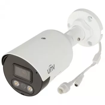 UNIVIEW IPC2128SB-ADF28KMC-I1 8MP 4K UHD Fixed Bullet Netzwerkkamera mit Zwei-Wege-Audio und aktiver Abschreckung
