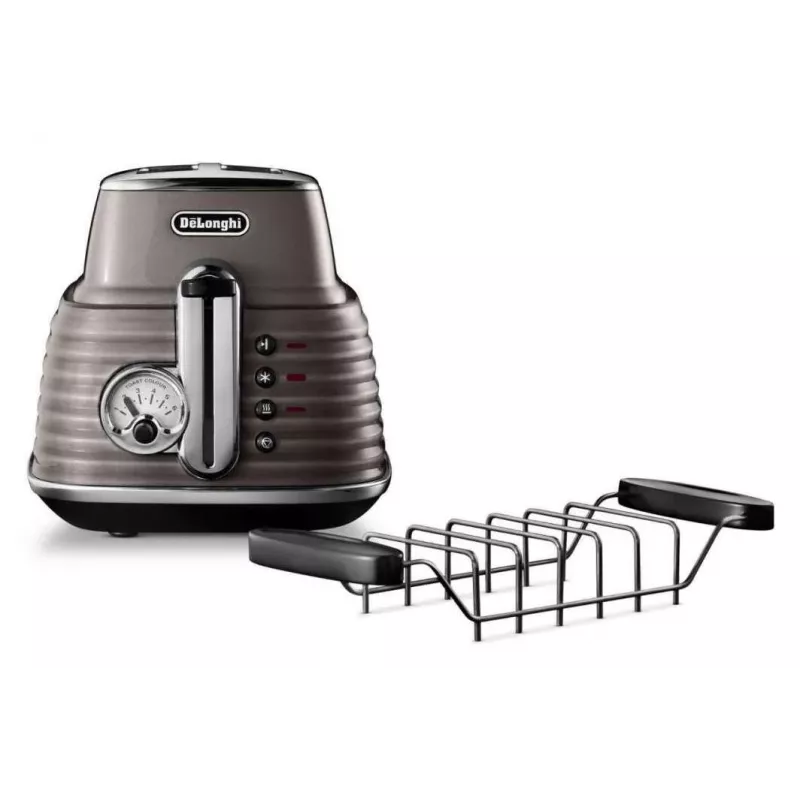 De'Longhi Scultura CTZ2103BG 2-Scheiben Toaster, 900 W, Champagnergold